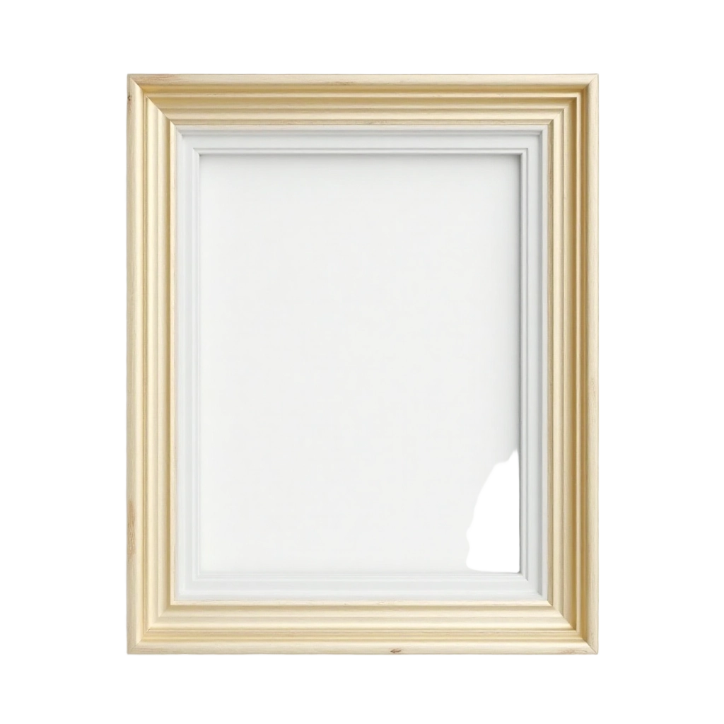 Gold and White Picture Frame